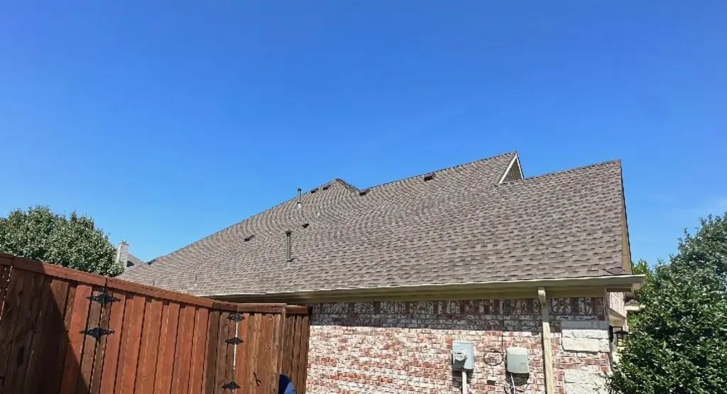 Completed roof replacement project in Colleyville